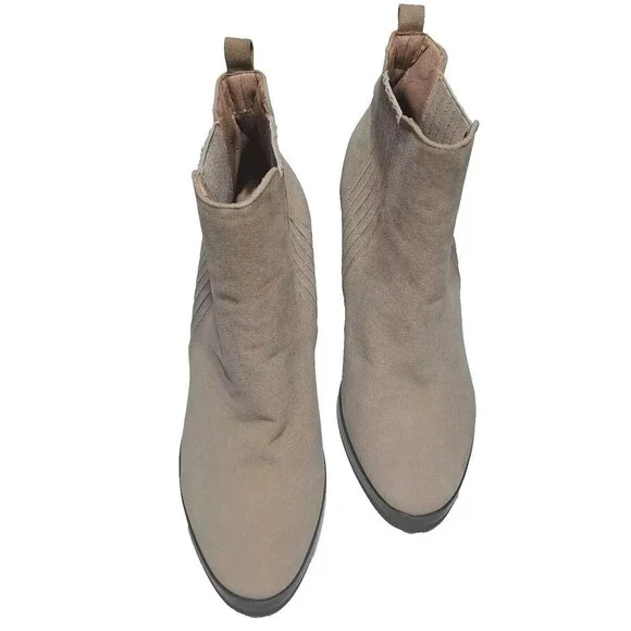 DAISY STREET Womens Ankle Boots Pointed Toe Chunky Stacked Mid Heeled Faux Sz 8 - Picture 2 of 8